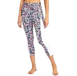 Athleta Leggings Womens Small Multicolor Watercolor Chaturanga Cropped Active